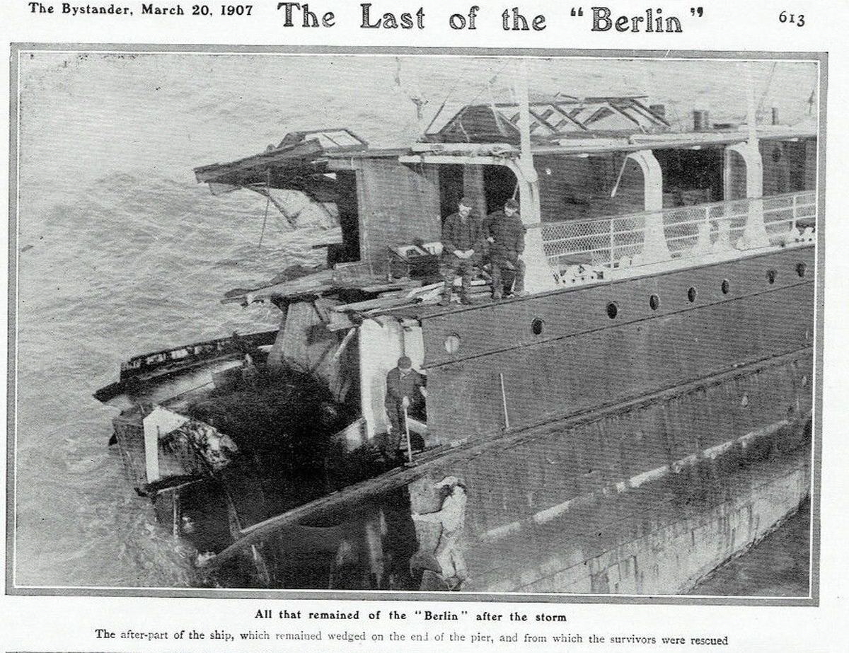 1907 März Zeitschrift THE BYSTANDER - Wrack  SS Berlin - 01