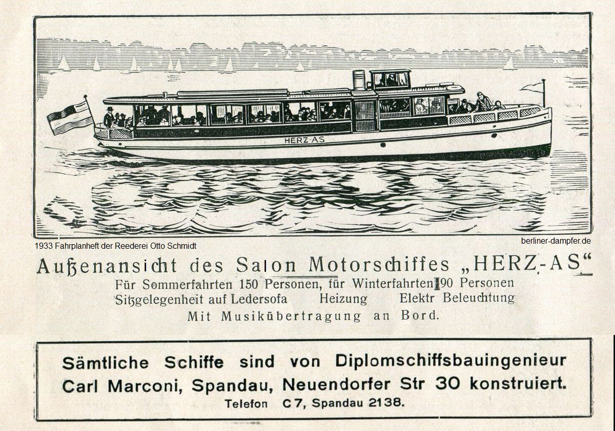 1933 Reederei Otto Schmidt Fahrplan - 08 - Herz-As