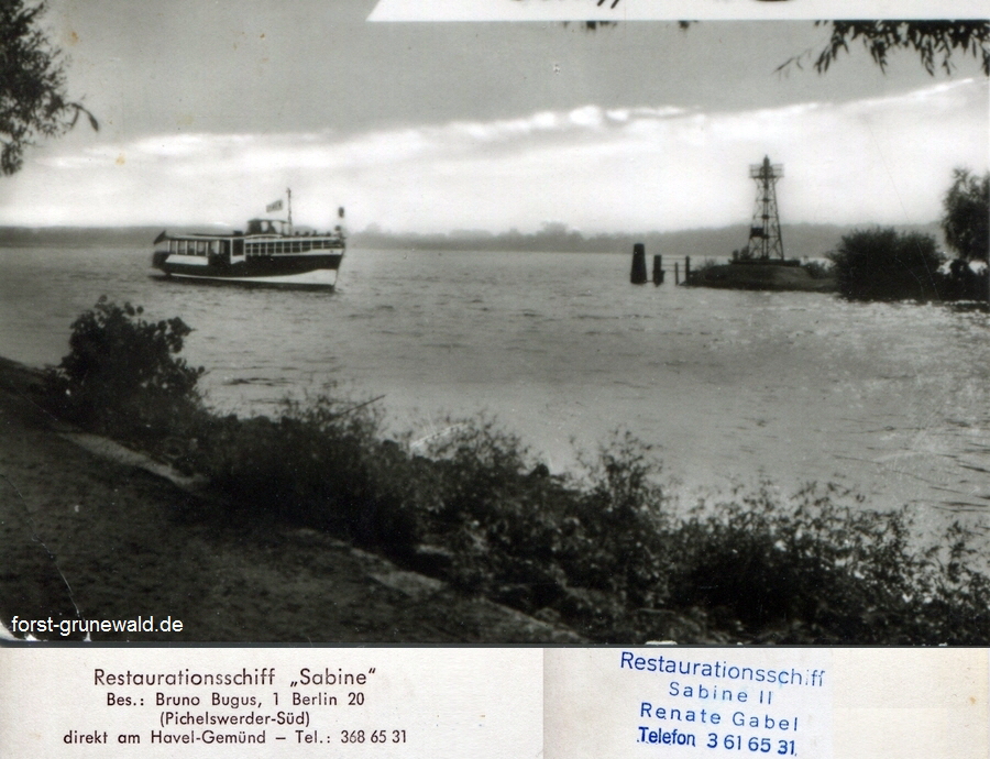 1965 ca Restaurantschiff Sabine b MS Wannsee