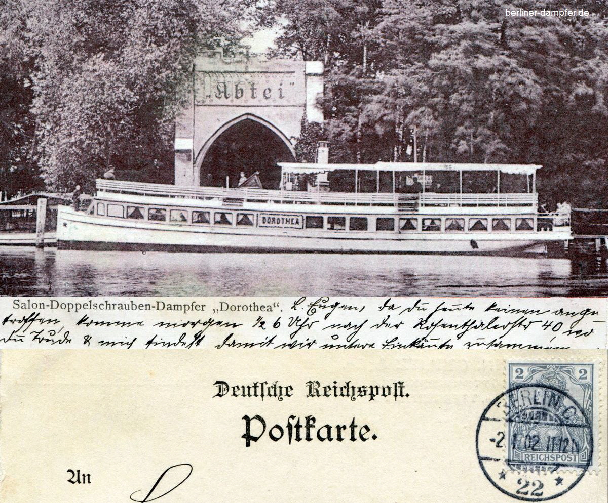 1902 Salon-Doppelschrauben-Dampfer Dorothea klein a