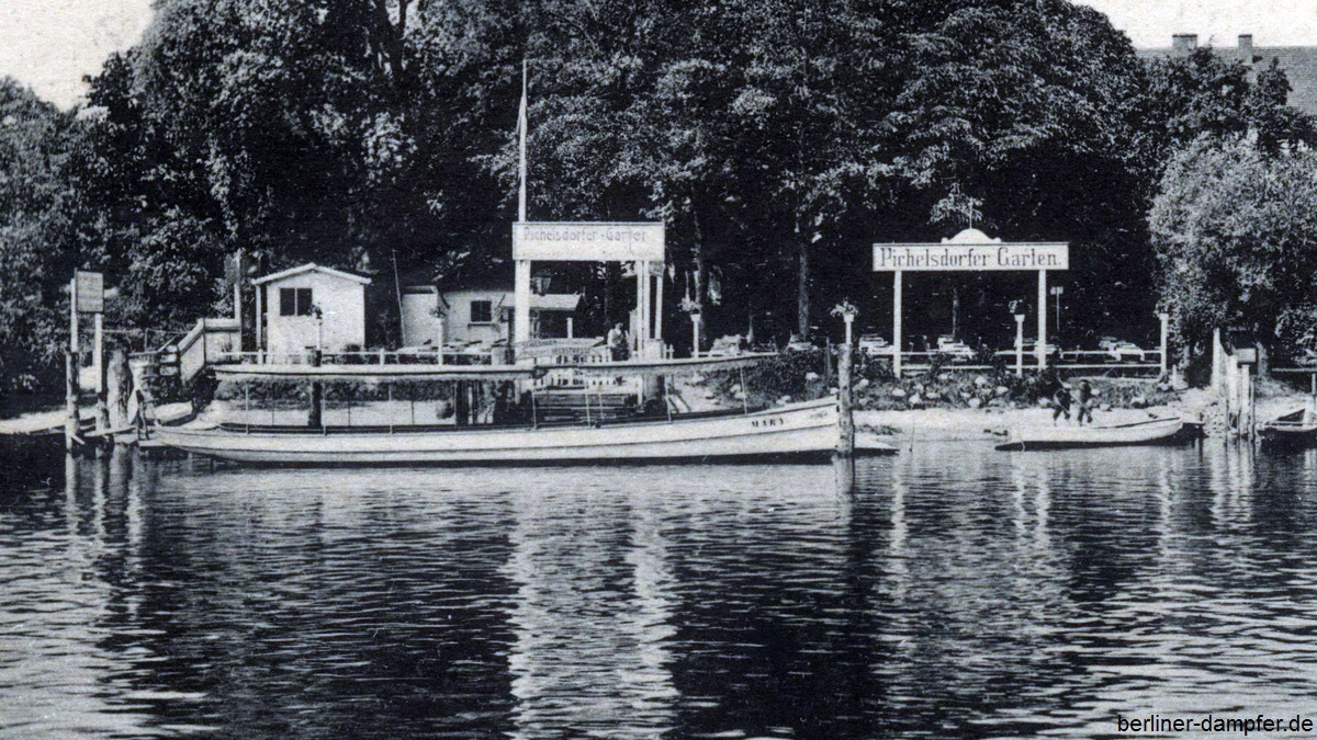 1916 Pichelsdorfer Garten Motorboot Mary a klein