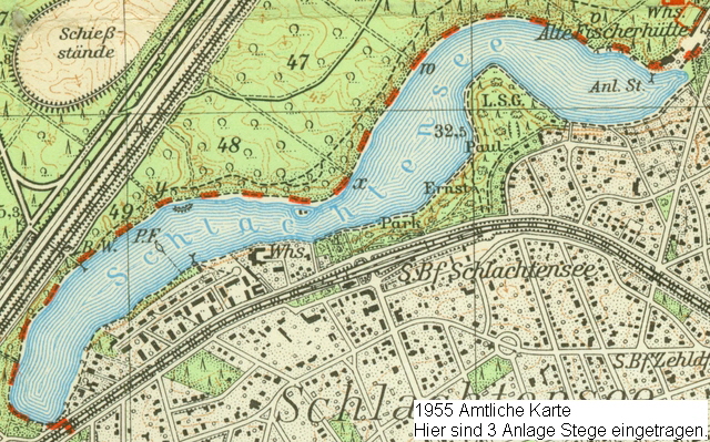 1955 Schlachtensee Amtl.Karte